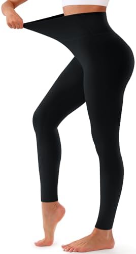 Bluemaple High Waisted Leggings for Women - Tummy Control Pants Non See Through Workout Soft Yoga Pants for Running Plus Size