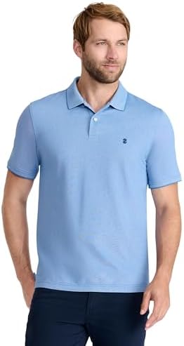 Izod Men's Advantage Performance Short Sleeve Fashion Polo Shirt