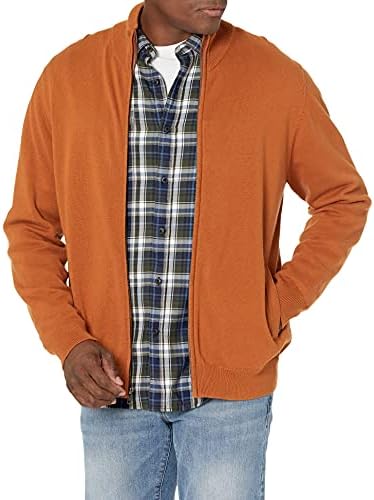 Amazon Essentials Men's Full-Zip Cotton Sweater