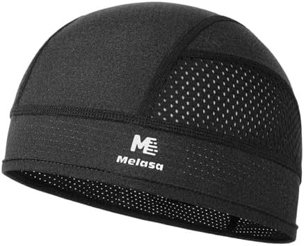 MELASA Cooling Skull Caps Helmet Liner, Lightweight Mesh Under Helmet Cycling Motorcycle Hard Hat Sweat Liner for Men Women