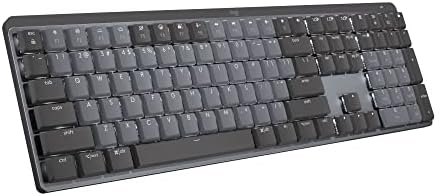 Logitech MX Mechanical Wireless Illuminated Performance Keyboard, Tactile Quiet Switches, Backlit Keys, Bluetooth, USB-C, macOS, Windows, Linux, iOS, Android, Metal, ‎Graphite