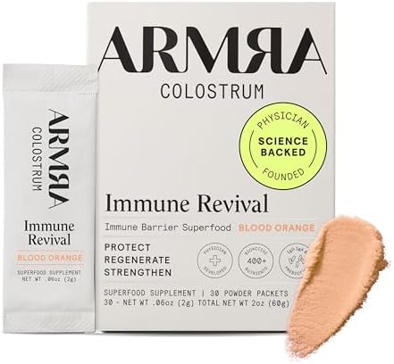 ARMRA Colostrum™ Powder | Blood Orange | Gut Health & Bloating | Skin & Hair | Immunity | Keto, Gluten & Fat-Free | 30 Servings