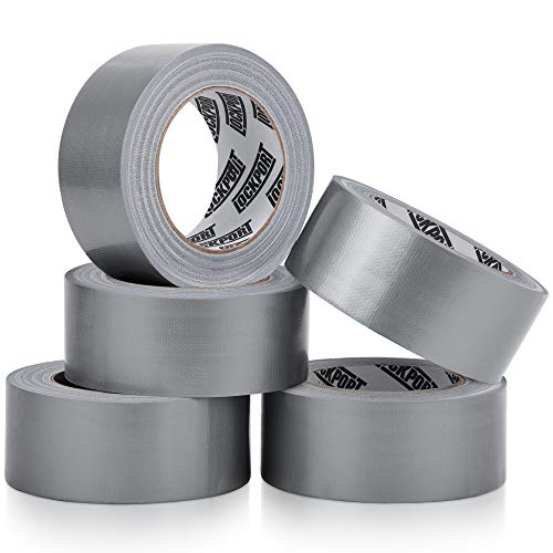 Lockport 5 Pack Duct Tape Heavy Duty Waterproof, Strong Adhesive Silver Duct Tape Bulk for Indoor Outdoor Repairs, Tear by Hand - 30 Yards x 2 Inch