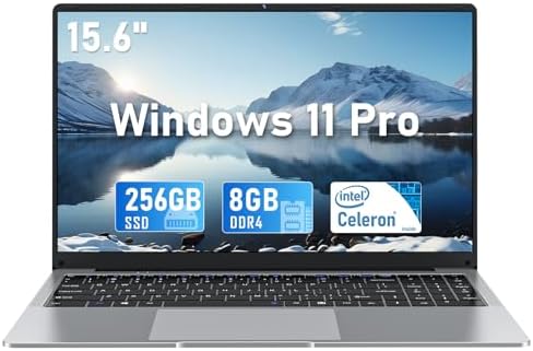 Laptop Computer, 15.6 Inch Lap Top PC 2026, Window 11 Pro, 8GB RAM 256GB SSD, N4000 Processor, FHD Display 1920*1080P, WIFI5, BT4.2, Thin & Light, 5000mAh Battery, HDMI, for Study Office Business
