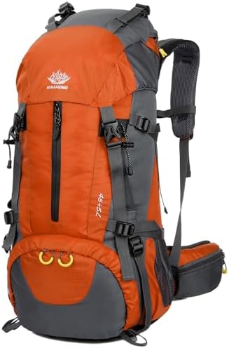 WoneNice 50L(45+5) Waterproof Hiking Backpack - Outdoor Sport Daypack with Rain Cover