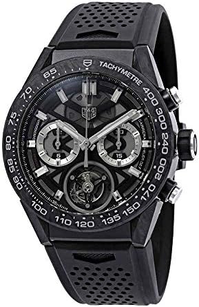 TAG Heuer Carrera Chronograph Men's Calibre Heuer 02 Automatic Chronograph Black Dial Watch