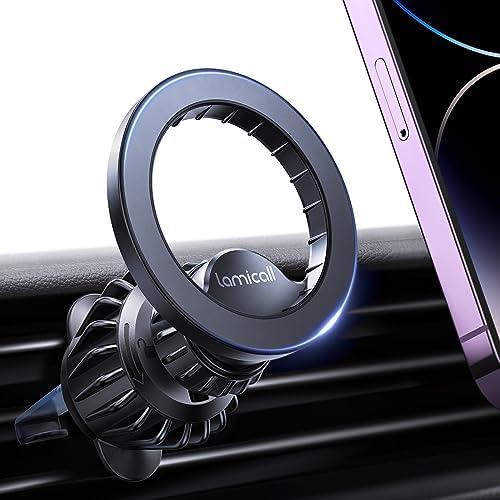 Lamicall for MagSafe Car Mount - [20 Super Magnets] Magnetic Phone Holders for Your Car, Air Vent Phone Holder Car, HandsFree Cell Phone Holder Mount Accessories for Women Men fit iPhone 17 16 Pro Max