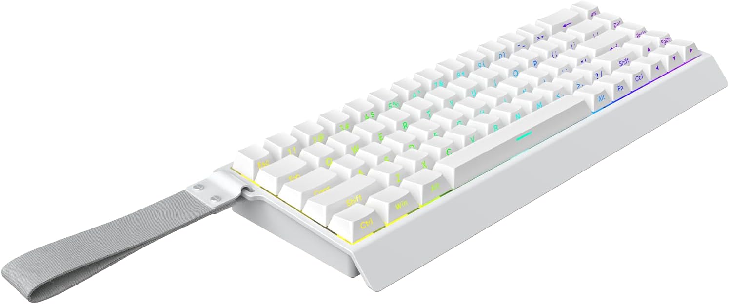 IROK Mer68 LITE Wired 68 Keys, Magnetic Switch Mechanical Keyboard, 8KHZ Polling Rate\/Latency As 0.125MS\/64KHZ All Keys Scan Rate\/ARGB, Hot Swappable Gaming Keyboard(White)
