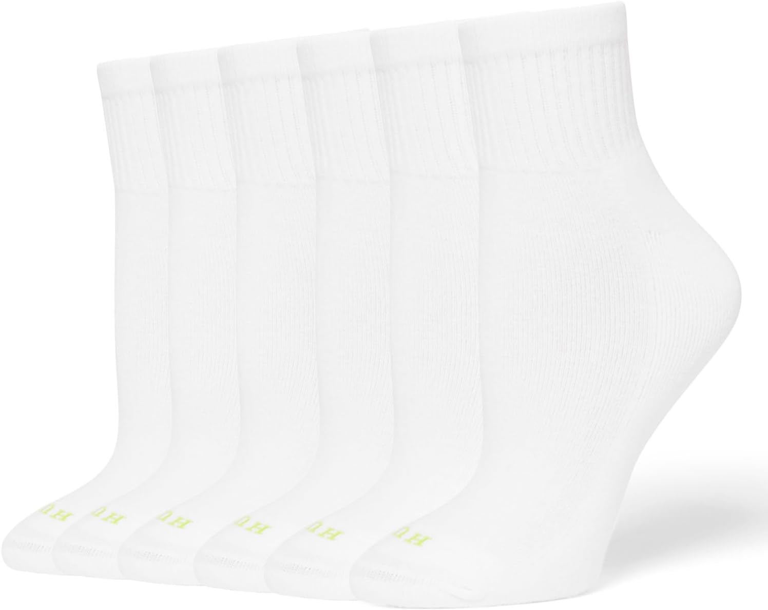 HUE Women's Mini Crew Sock 6-pack