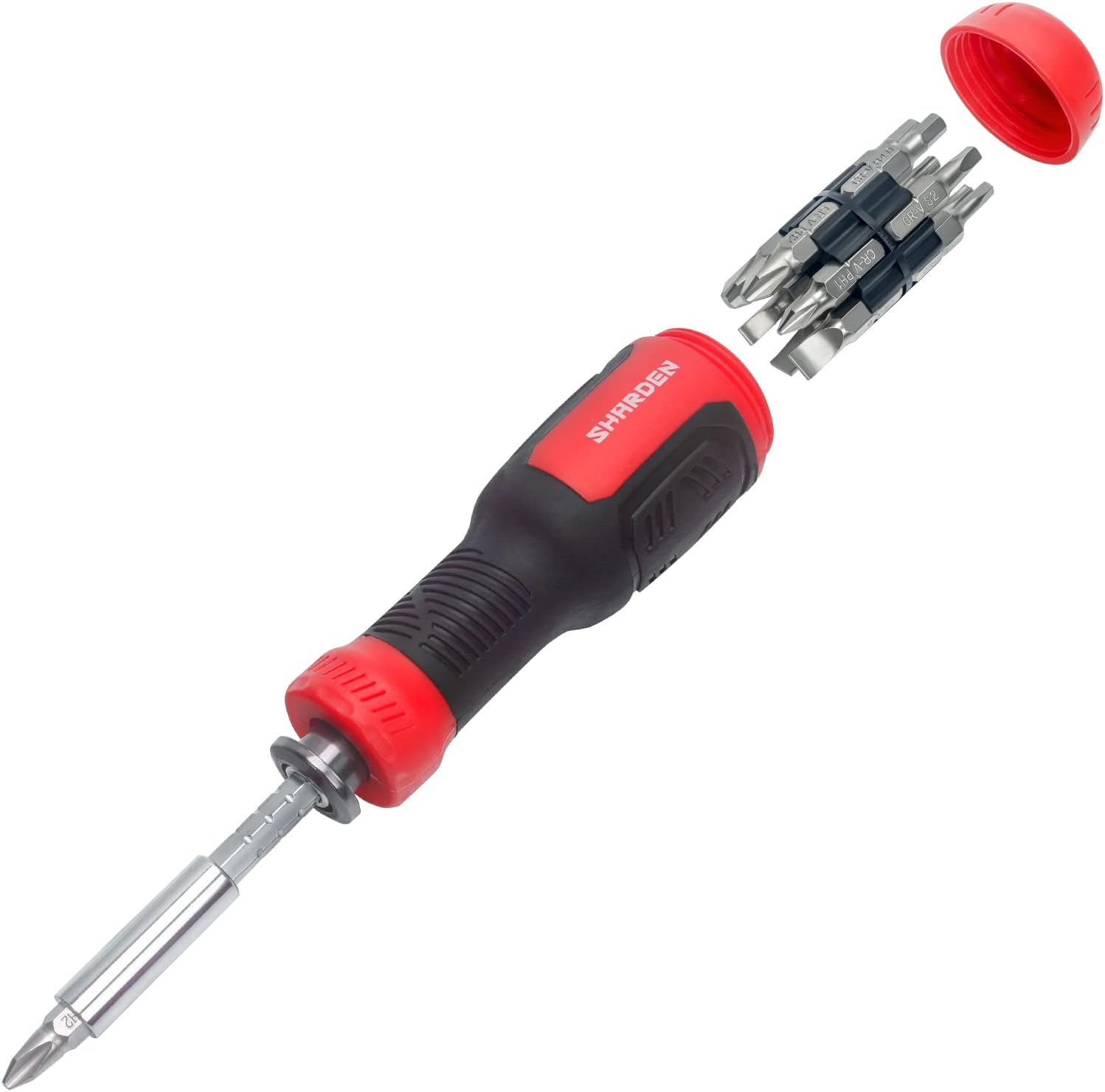 SHARDEN Multi Screwdriver 13-in-1 Screw Driver Adjustable Screwdriver Set Multitool All in One with Torx Security, Flat Head, Phillips, Hex, Square and 1\/4 Nut Driver