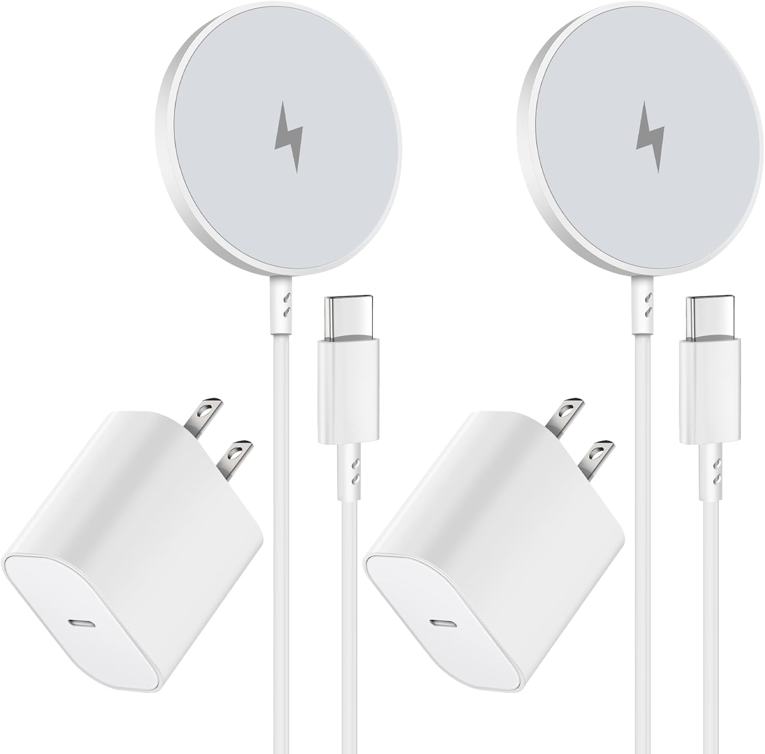 Magnetic Wireless Charger for iPhone 16 15 Wireless Charging,Fast Mag-Safe Charger 2Pack 6FT with Apple USB C Charging Block for iPhone 16 Pro Max\/16Pro\/15 Pro\/16\/15\/14\/13\/12\/Plus\/AirPods 3\/