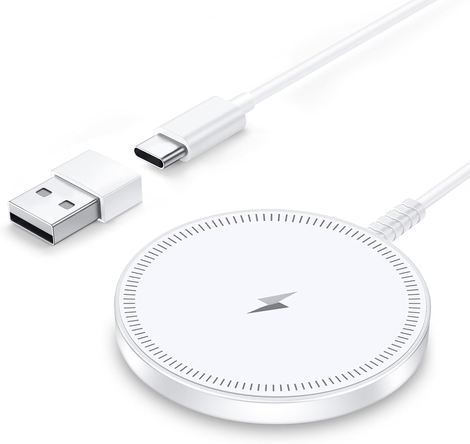 Magnetic Wireless Magsafe Charger iPhone: Charging Pad for iPhone 17\/16\/15\/14\/13\/12 Series &amp; AirPods Pro 4-2, Strong Magnet, Dual Ports, Case-Friendly, Lightweight for Travel Home Office Desk