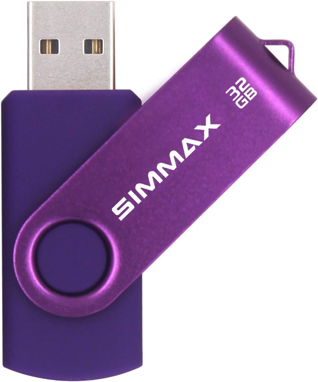 SIMMAX 32GB Memory Stick USB 2.0 Flash Drives Swivel Thumb Drive Pen Drive (32GB Purple)