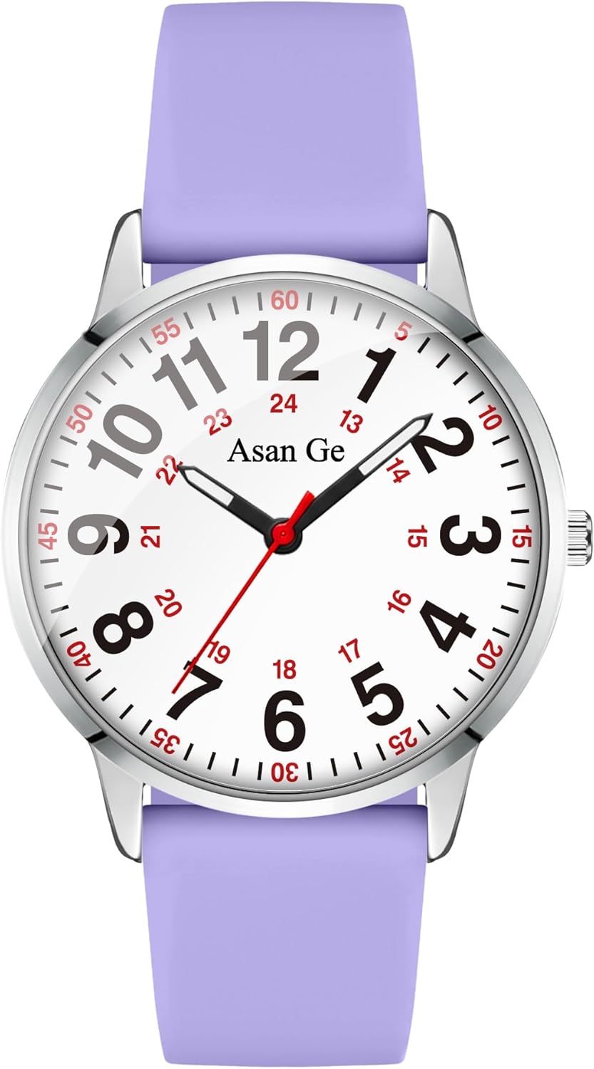 Asan Ge Watches for Women, Fashion 3ATM Waterproof Minimalist Lightweight Easy-to-Read Analog Silicone Watch Suitable for Daily Work, Leisure, Outdoors