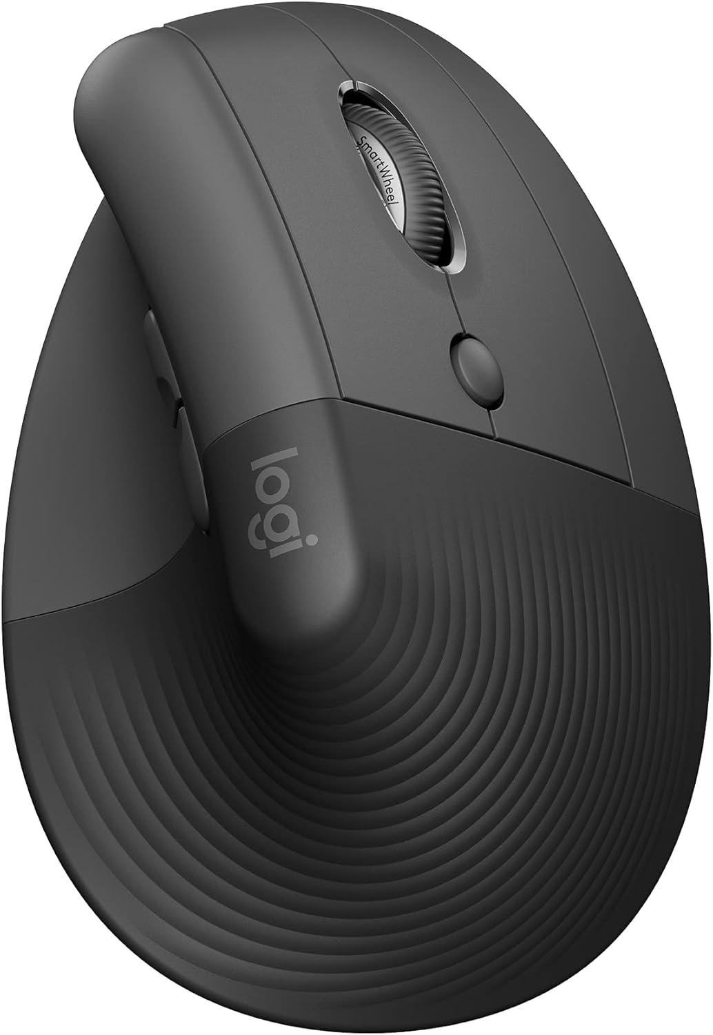 Logitech Lift Vertical Ergonomic Mouse, Wireless, Bluetooth or Logi Bolt USB Receiver, Quiet clicks, 4 Buttons, Compatible with Windows\/macOS\/iPadOS, Laptop, PC - Graphite