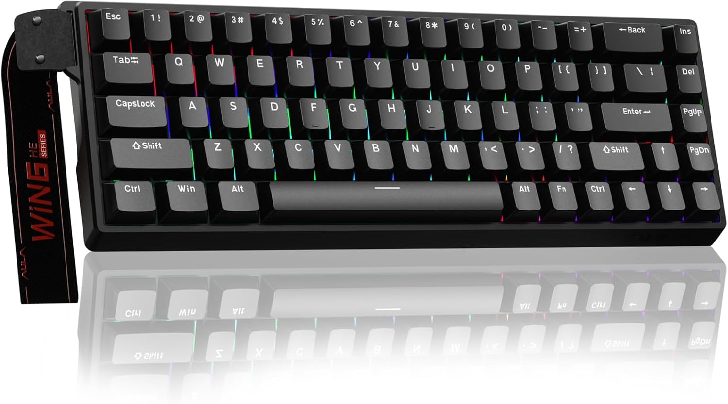 AULA WIN68 HE Mechanical Gaming Keyboard 60%, Hall Effect Magnetic Switch, Fast Trigger Mode Adjustable Actuation, 8000Hz Polling Rate, RGB Backlit, Wired Black Keyboard for Laptop\/PC Gamer
