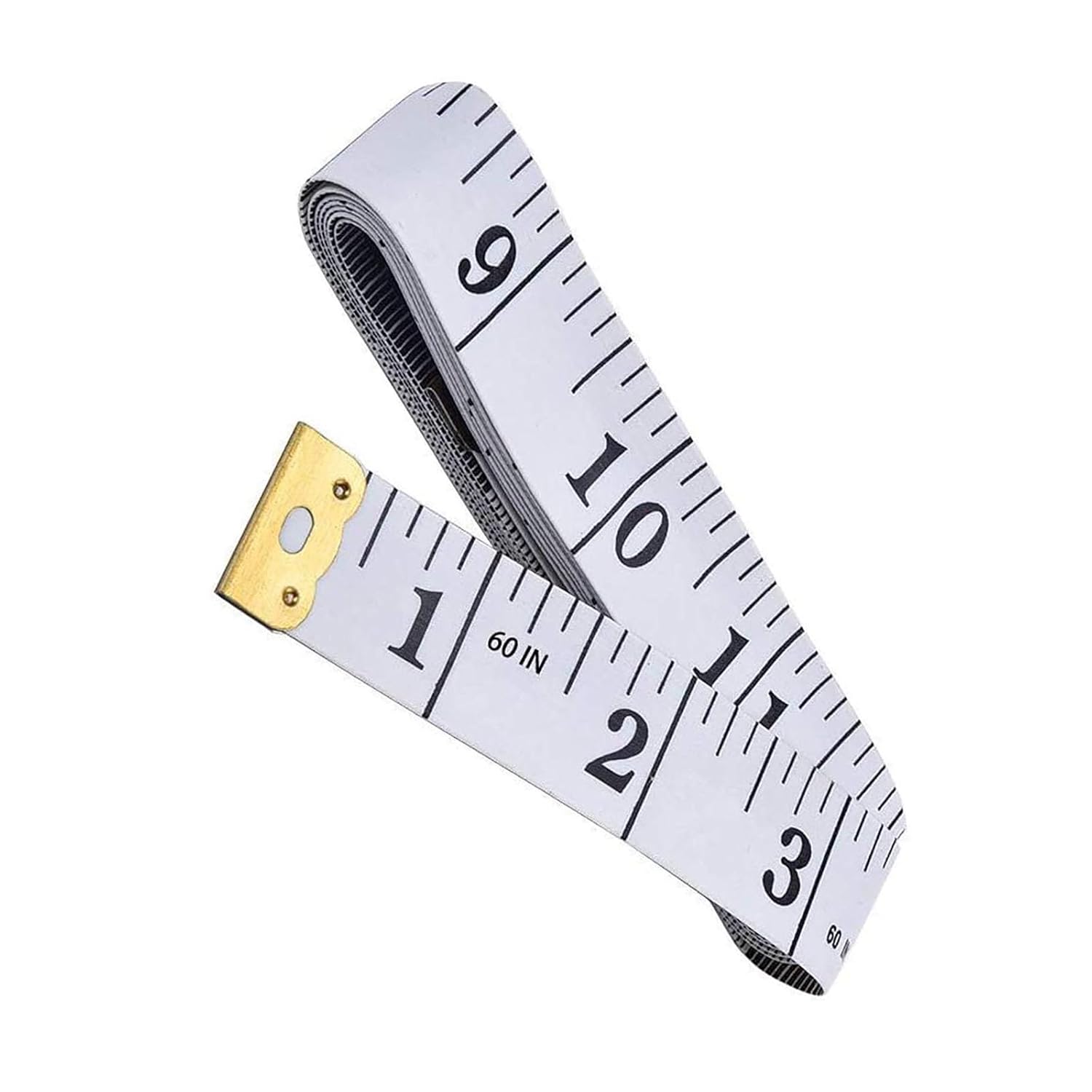 Measuring Tape for Body Measurements, Soft Tape Measure Double Scale, Has 150 Centimetre Scale on Reverse and Front 60 Inch（White）