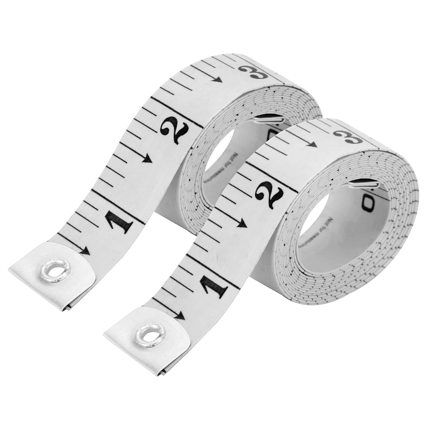 Pack of 2 Fabric Tape Measure White, Measuring Tape for Body |Soft Measuring Tape for Sewing Cloth &amp; Weight Loss Medical Body Measurement Nursing Craft 60 inch,150 cm