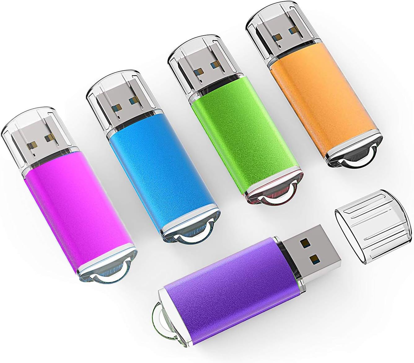 K&amp;ZZ 16GB USB Flash Drive 5 Pack USB 2.0 Thumb Drives Memory Stick Gig Drive 16G Pen Drive USB Stick Flash Stick Jump Drive for PC Laptop, Multicolored