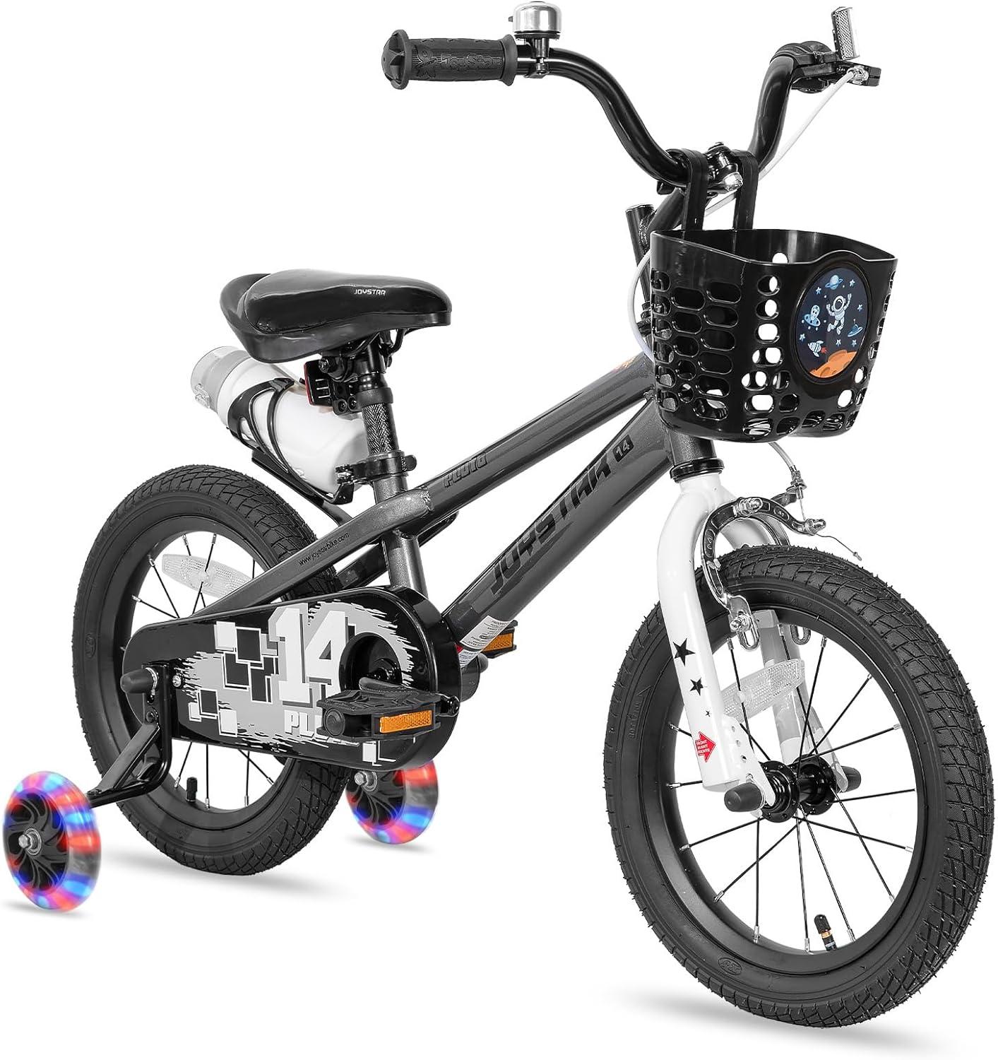 JOYSTAR Pluto 12 14 16 18 20 Inch Kids Bike with Light Up Training Wheels, Kids' Bicycle for Boys Girls Age 3-12 Years, Children Bikes, Multiple Colors