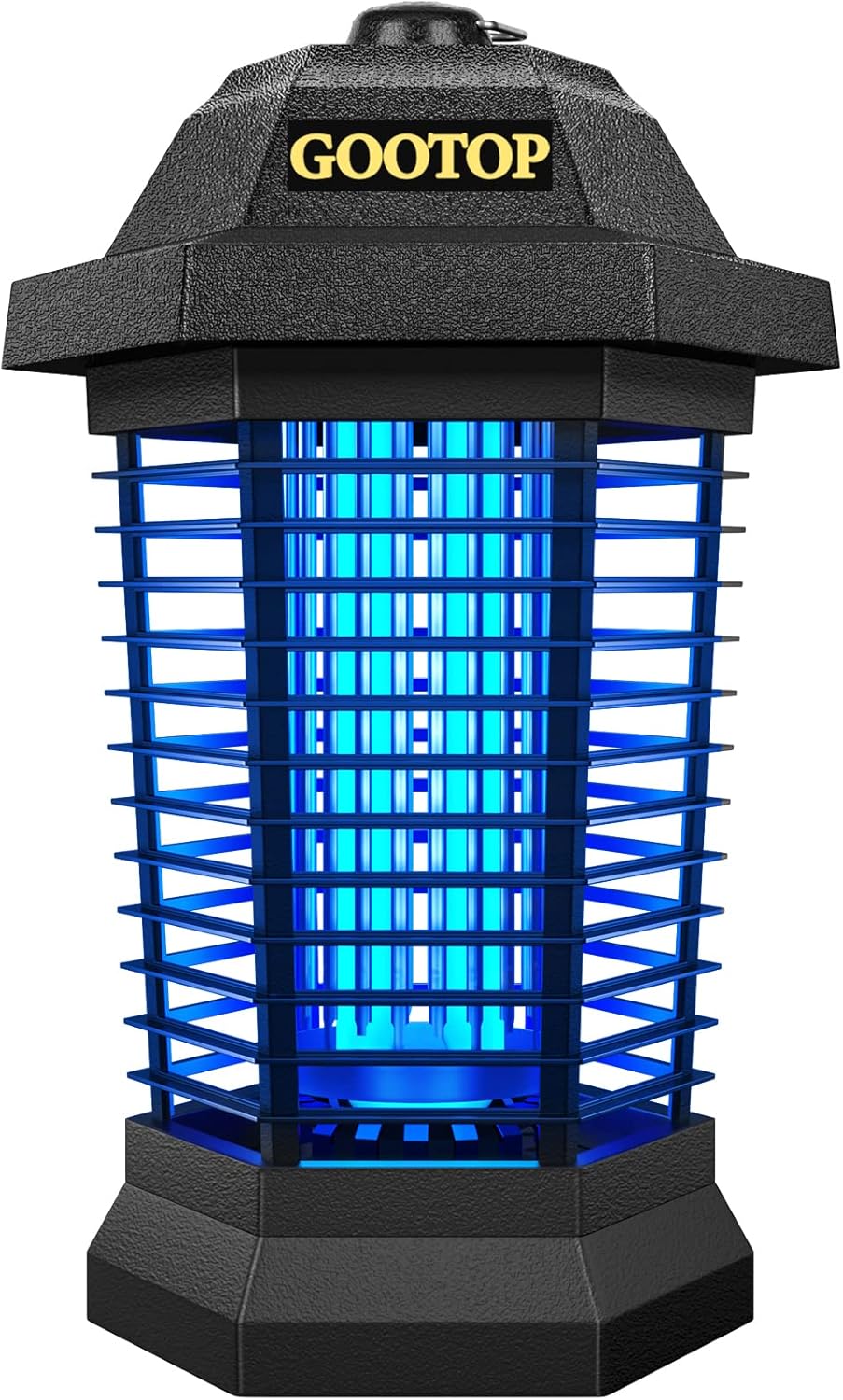 GOOTOP Bug Zapper Outdoor, Mosquito Zapper, 3 Prong Plug in Electric Fly Zapper, Mosquito Killer, Fly Traps, Flying Insects Zapper Indoor Outdoor, 4200V, ABS Plastic Outer (Black)