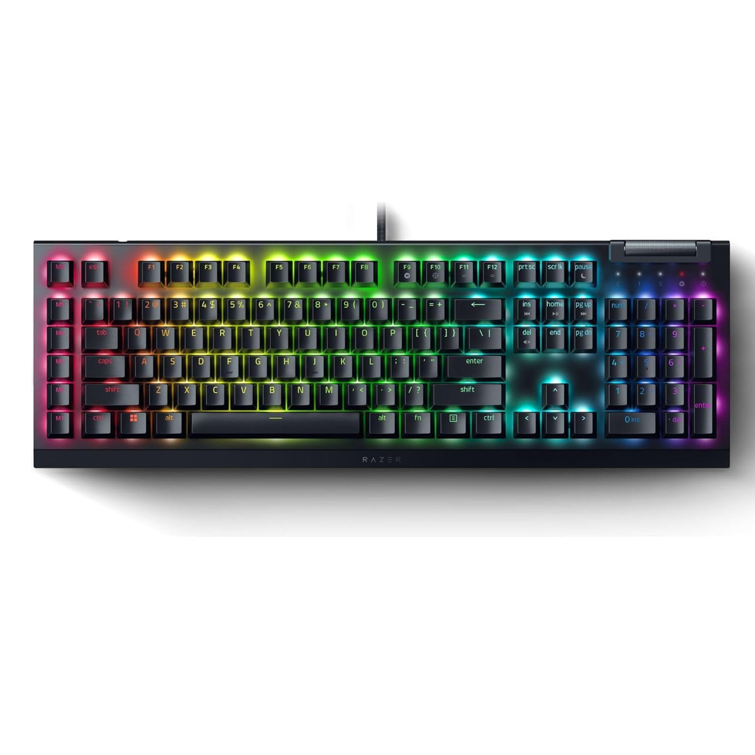 Razer BlackWidow V4 X Mechanical Gaming Keyboard: Yellow Switches Linear &amp; Silent - 6 Macro Keys - Chroma RGB - Doubleshot ABS Keycaps - Roller &amp; Media Keys - Snap Tap