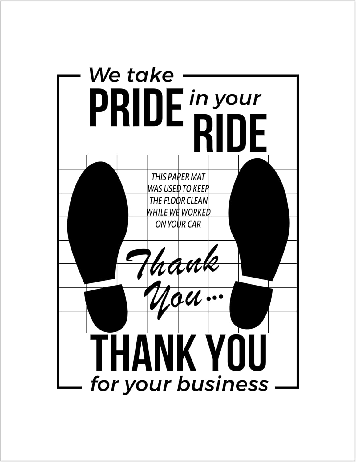 White Car Paper Floor Mats,50Pcs Vehicles Disposable Floor Pads,Temporary Cars Floor Protector,Automotive Mat Covers Protector,Detailing Detail Wash,Temporary Sticky 16x20inch