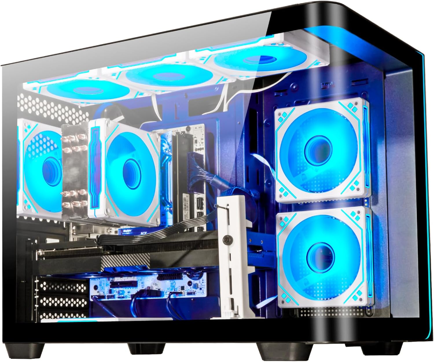 WIWB Gaming Desktop PC, Ryzen 7 9800X3D, RTX 5070 12GB, 16GB DDR5 RAM, 1TB NVMe SSD, WiFi 6, High-Performance Gaming Computer for AAA Games, Streaming, Video Editing