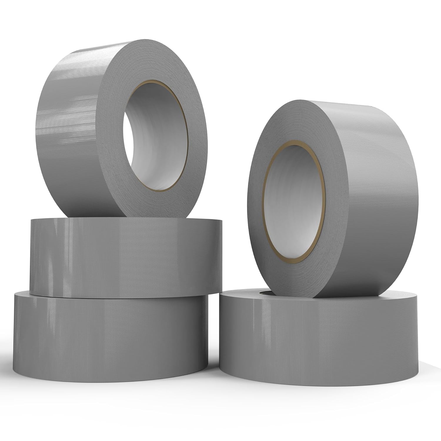 SWRT 9 Mil 5-Pack Silver Heavy Duty Duct Tape Strong Adhesive, 2 in x 30 YD (Total 150YD) Duct Heavy Duty Waterproof All Weather Gray Duct Tape No Residue Sealing &amp; Patching for Indoor&amp;Outdoor
