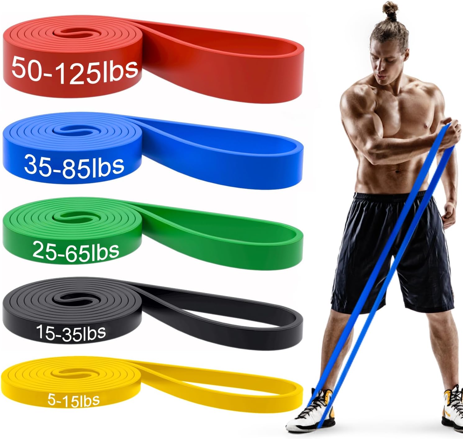 Pull Up Bands, Resistance Bands, Pull Up Assistance Bands Set for Men &amp; Women, Exercise Workout Bands for Working Out, Body Stretching, Physical Therapy, Muscle Training
