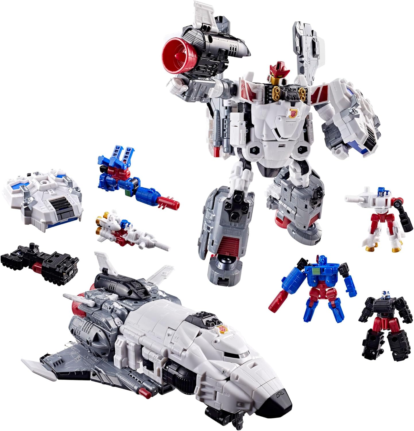 Transformers Age of the Primes Armada Jetfire, Commander Class 8-Inch Converting Action Figure with 3 Mini-Con Figures, Robot Toys for 8+