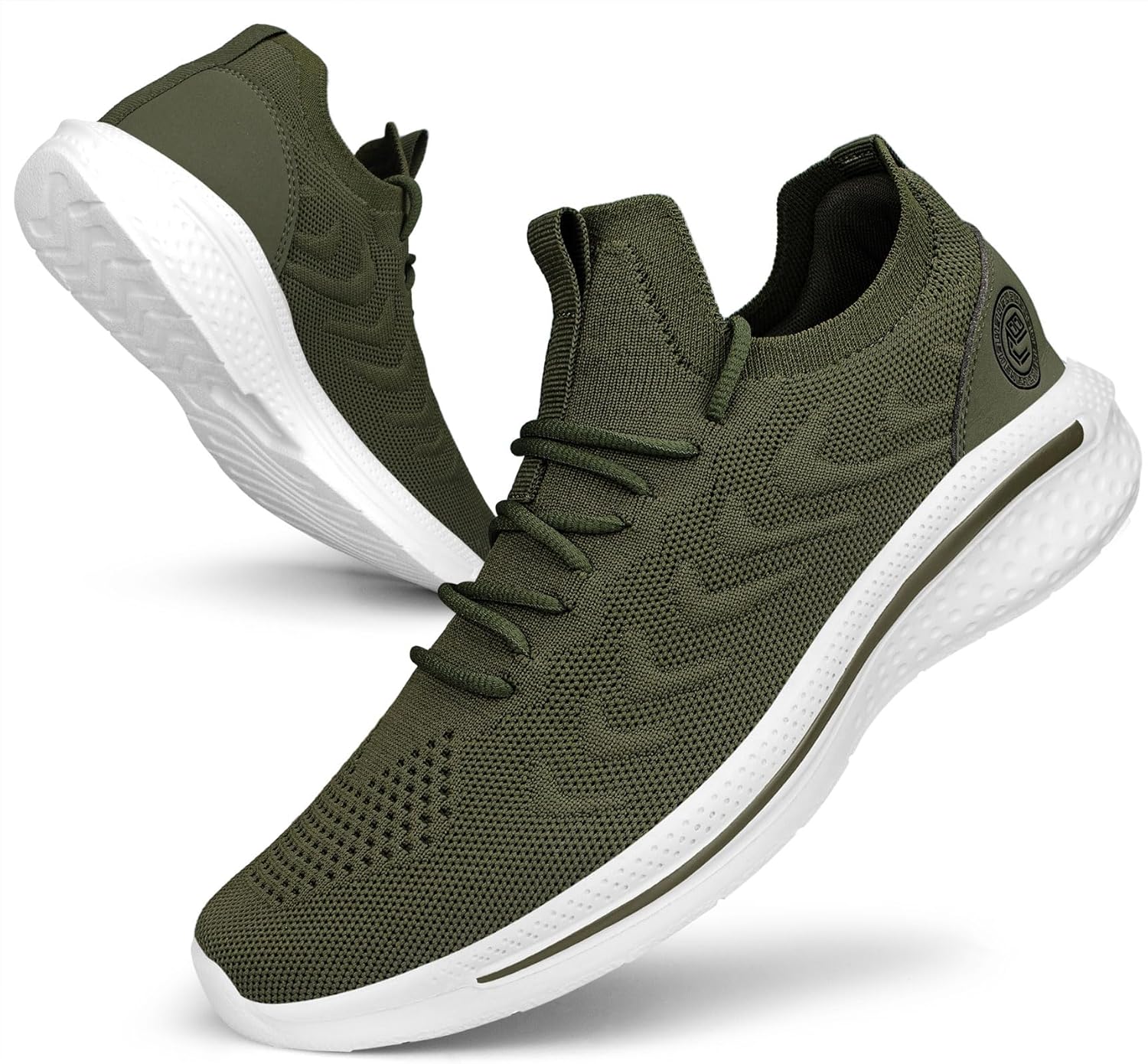 Pujcs Mens Tennis Shoes Slip on Sneakers Ligthtweight Wlking Running Shoes for Work Gym Workout Sports Atheletic