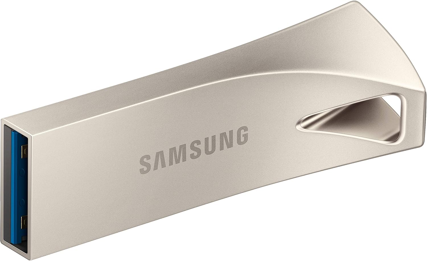SAMSUNG BAR Plus 3.1 USB Flash Drive, 128GB, 400MB\/s, Rugged Metal Casing, Storage Expansion for Photos, Videos, Music, Files, MUF-128BE3\/AM, Champagne Silver