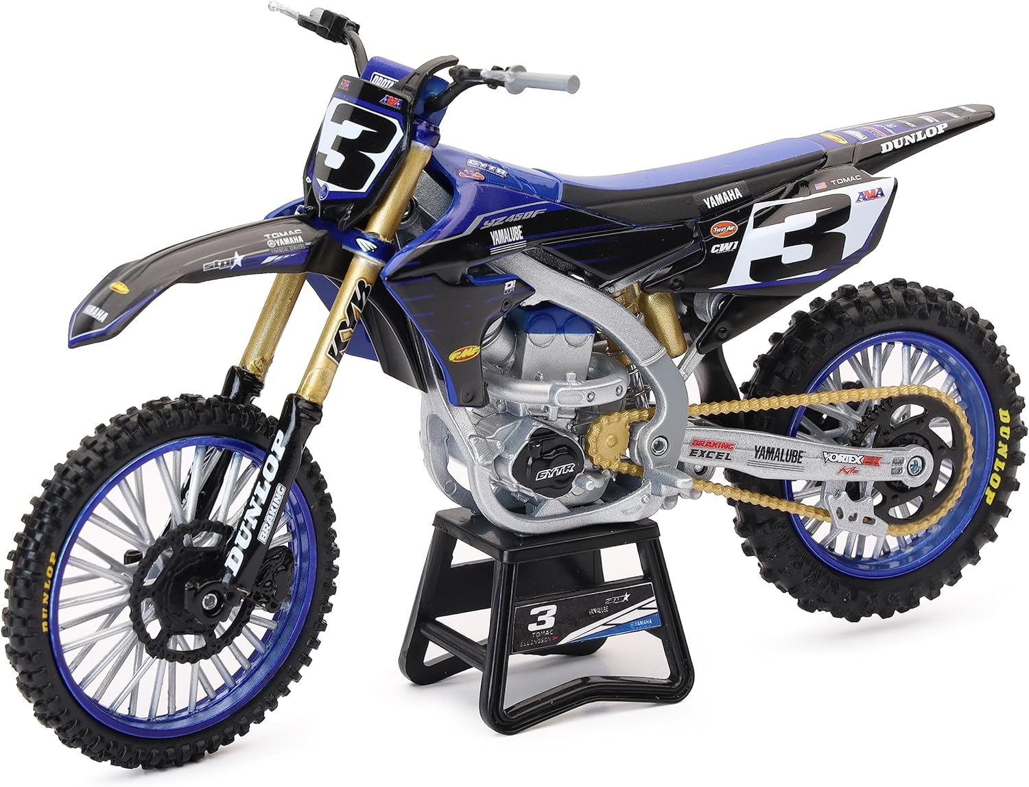 Yamaha YZ450F Championship Edition Motorcycle #3 Eli Tomac Yamaha Factory Racing 1\/12 Diecast Model by New Ray