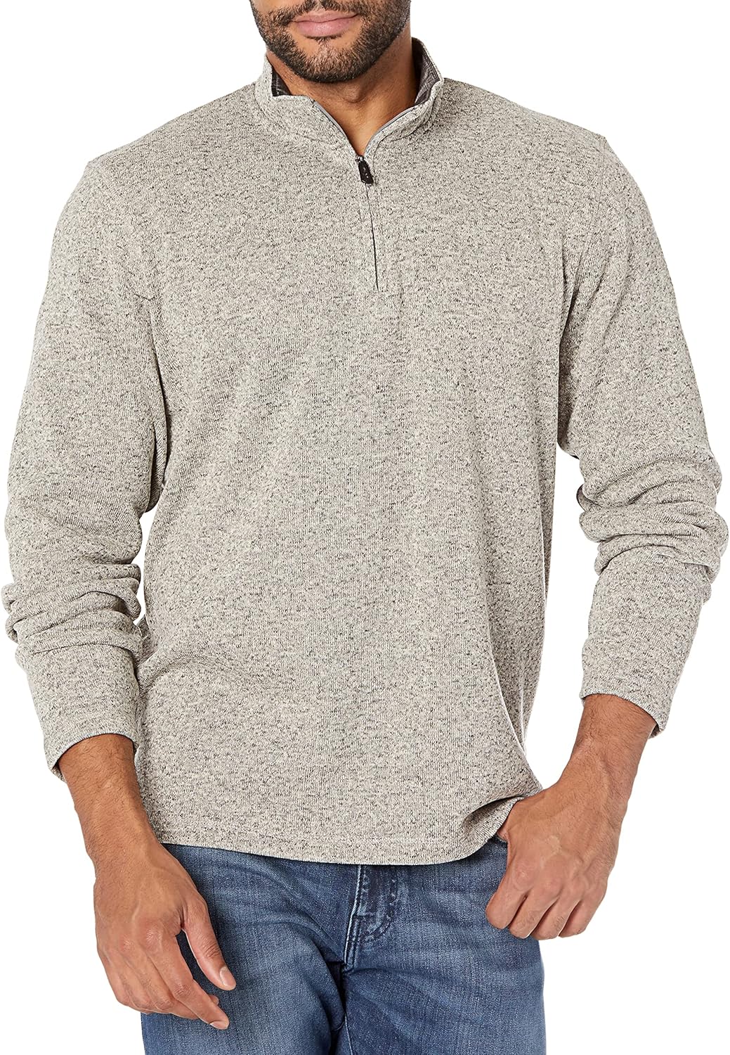 Wrangler Authentics Men's Long Sleeve Fleece Quarter-zip