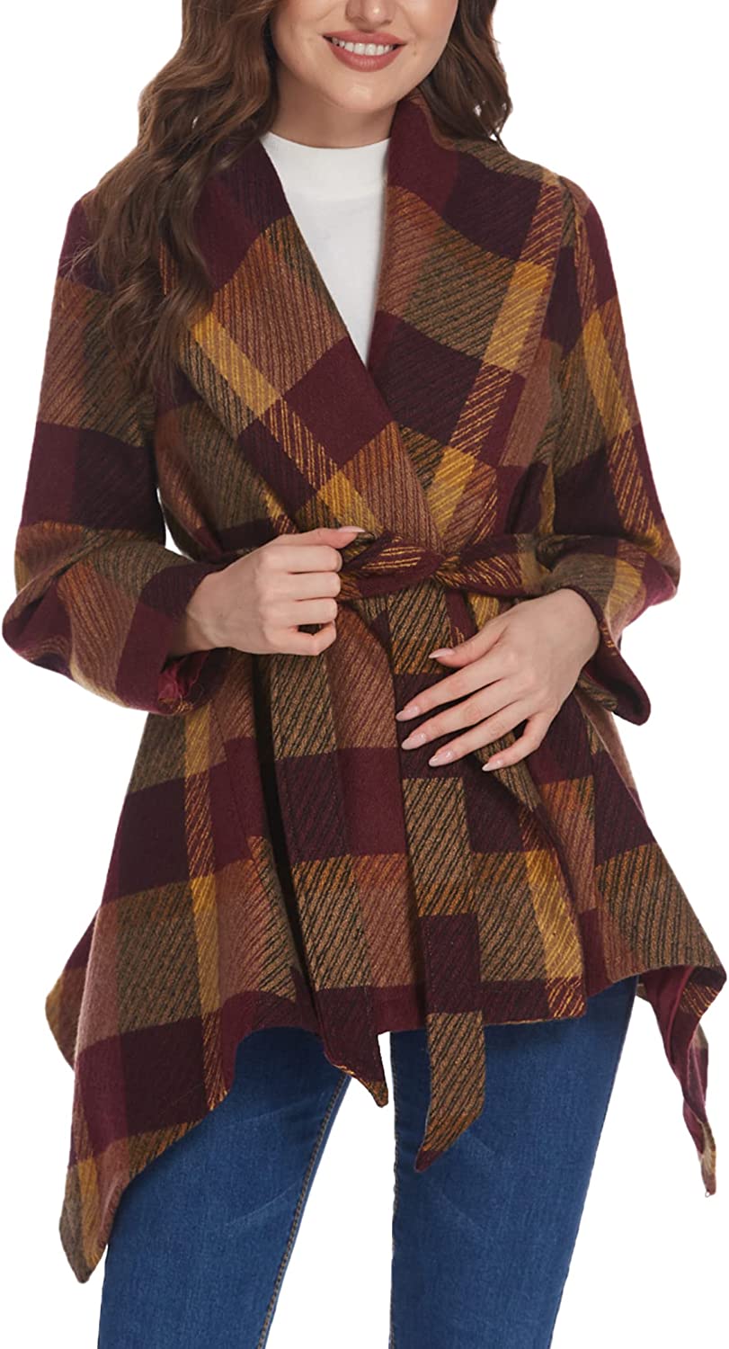 Chigant Women's Winter Pea Coat Double Breasted Coat Faux Fur Jacket Parka