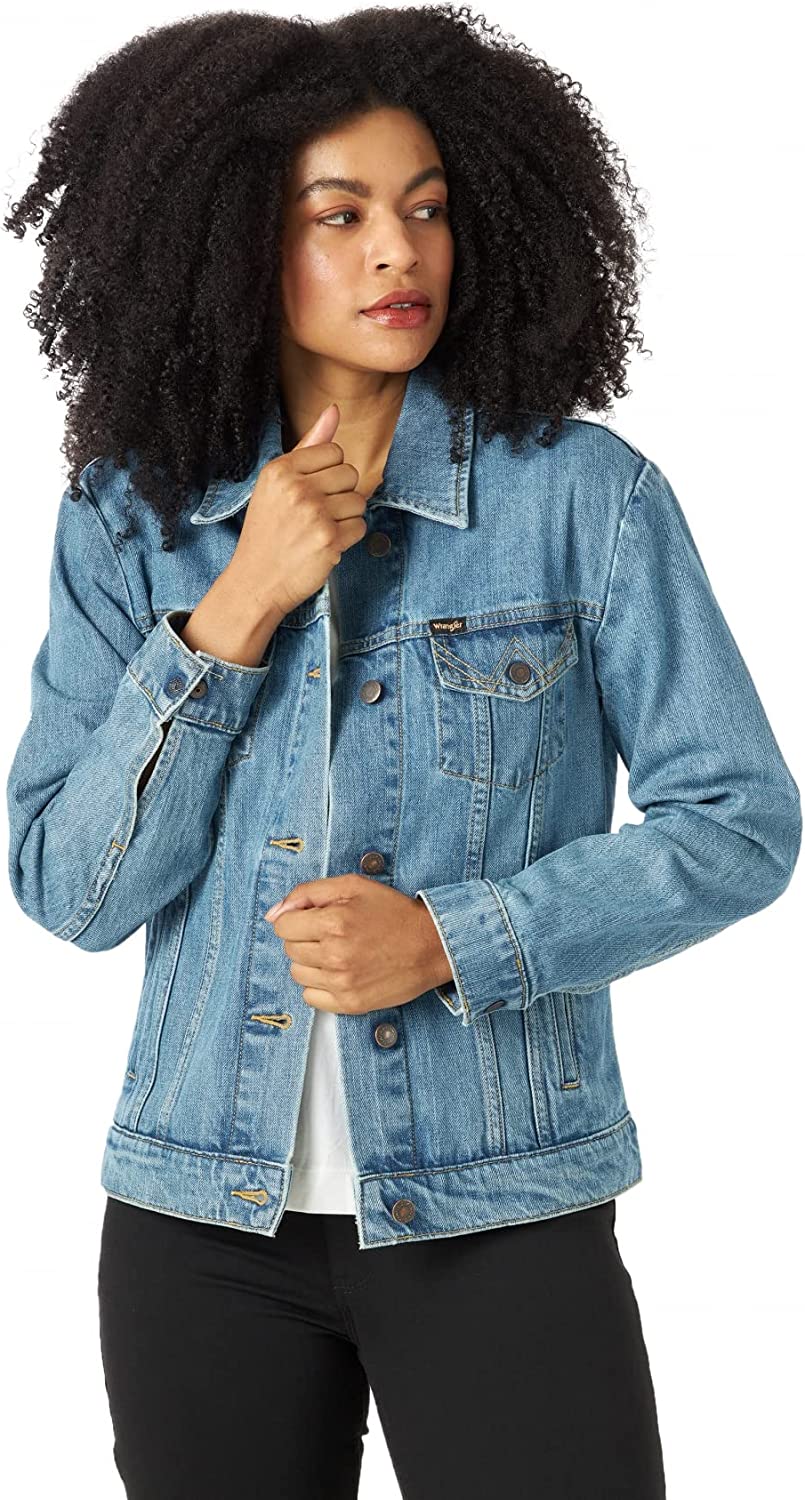 Wrangler Women's Relaxed Fit Memory Maker Jean Jacket