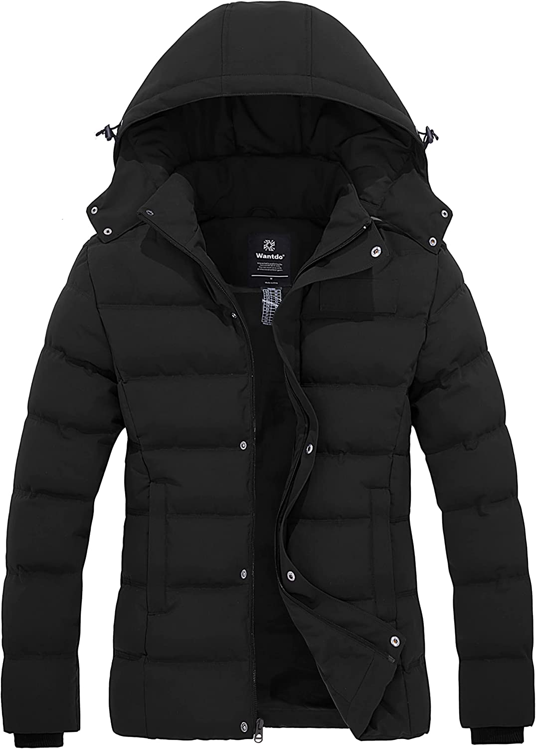 Wantdo Women's Hooded Warm Winter Coat Quilted Thicken Puffer Jacket with Removable Hood