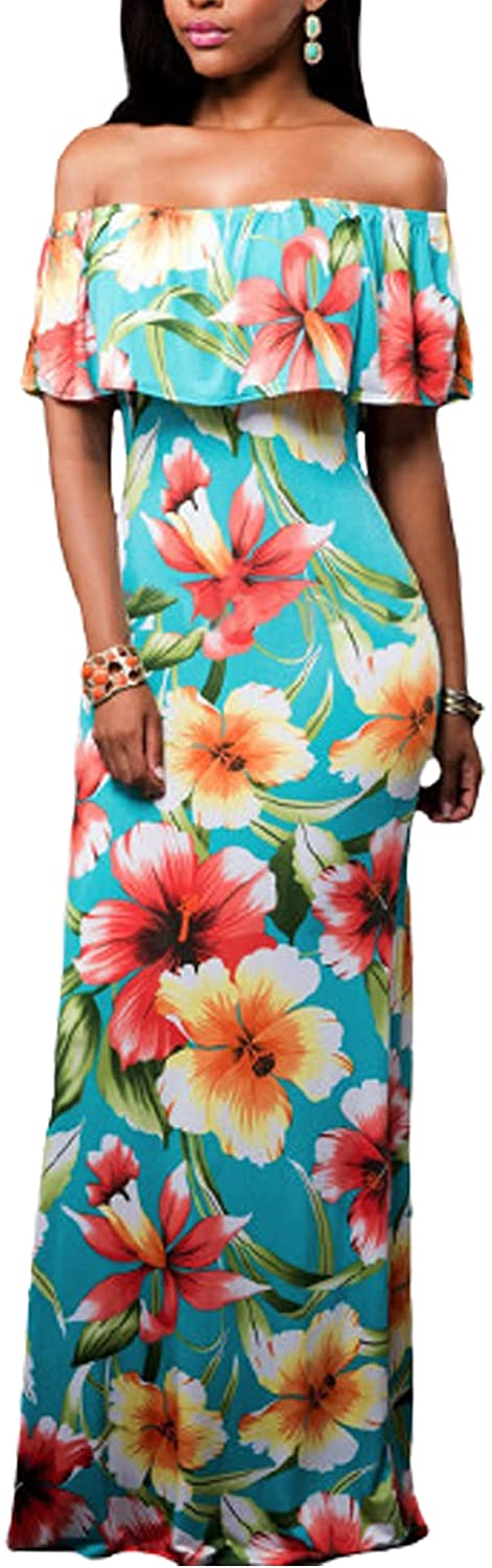 Women Off Shoulder Ruched Metallic Knit High Slit Evening Party Cocktail Dress