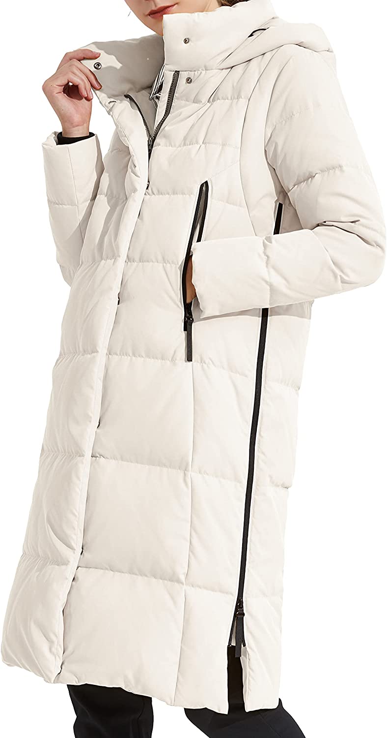 Orolay Women's Thickened Down Jacket Long Winter Coat Hooded Puffer Jacket