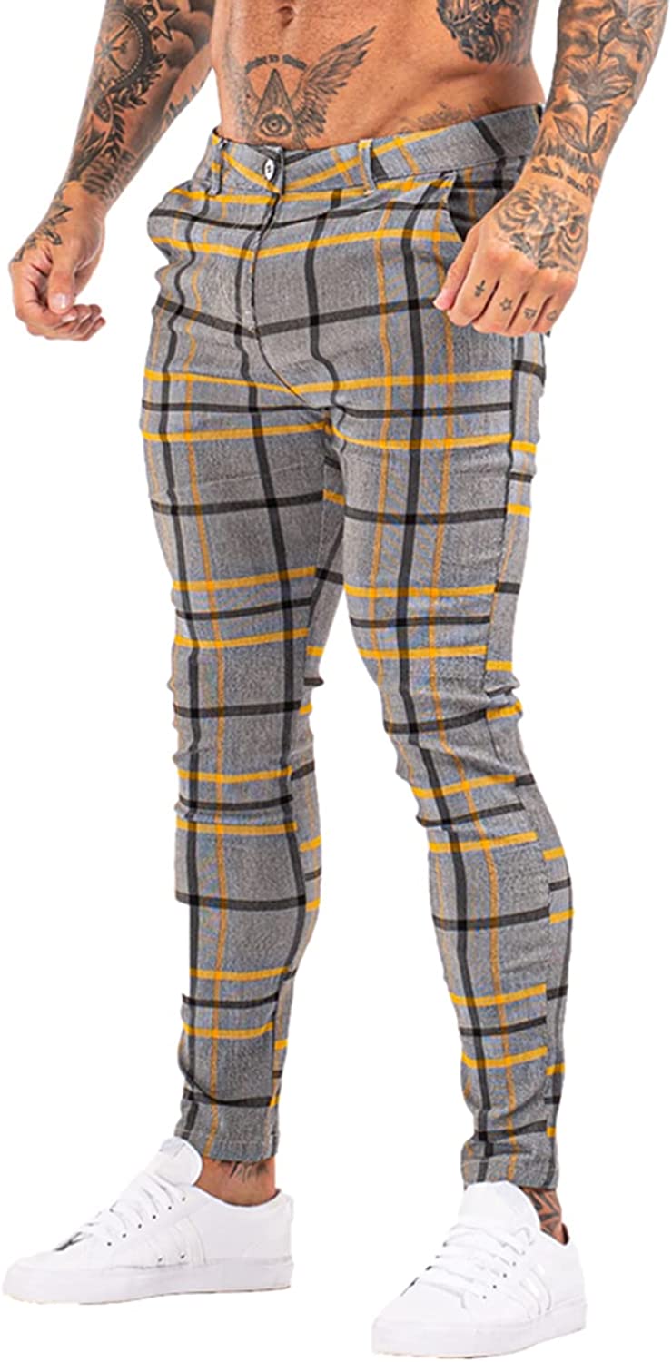 GINGTTO Mens Casual Pants Slim Fit Stretch Pants for Men