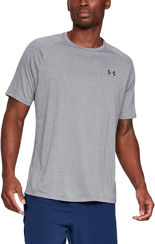 Under Armour Men's Tech 2.0 Short-Sleeve T-Shirt , Steel Light Heather (036)/Black, X-Large Tall
