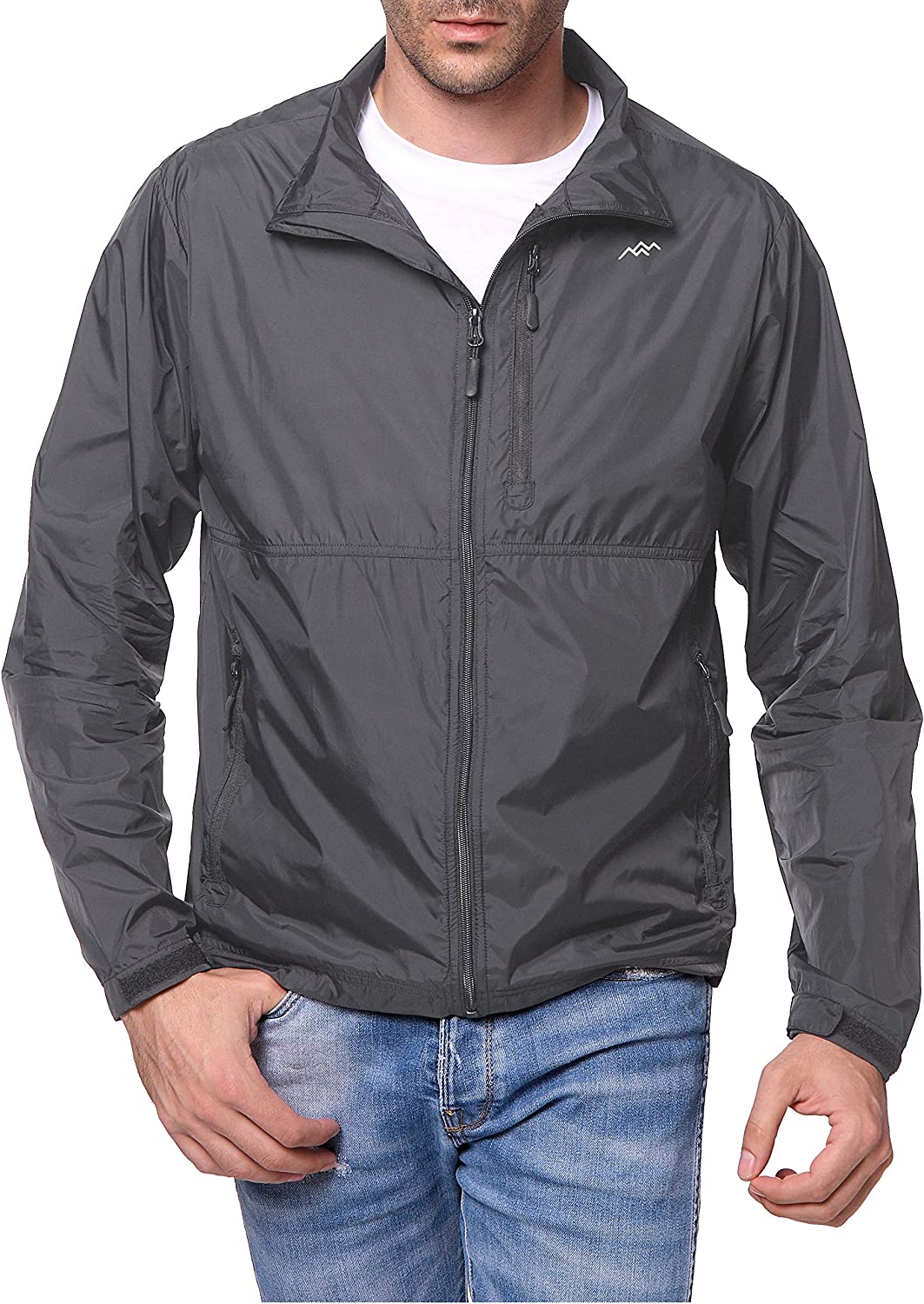 TRAILSIDE SUPPLY CO. Mens Windbreaker Jackets Lightweight Packable Jacket,Windproof and Dustproof