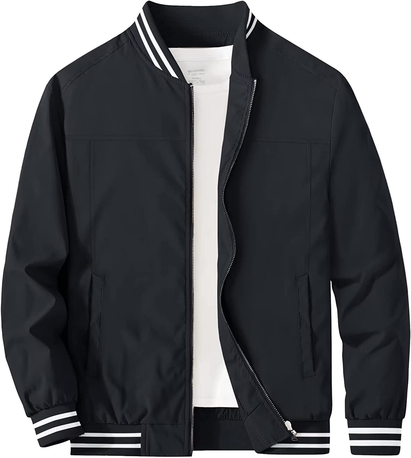 MAGCOMSEN Men's Jacket Lightweight Windbreaker Bomber Jacket Windproof Casual Jacket Outwear