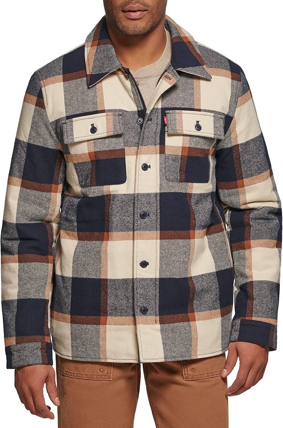 Levi's Men's Cotton Plaid Shirt Jacket