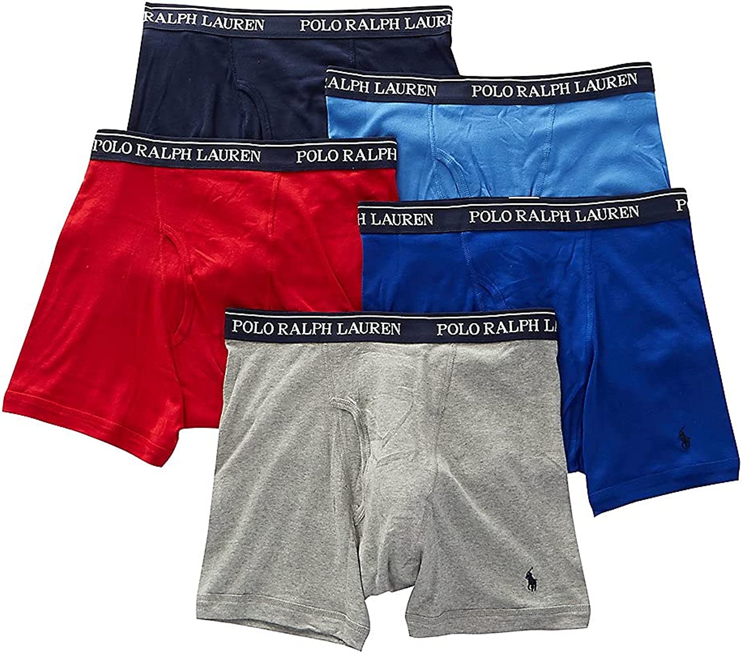 Polo Ralph Lauren Classic Fit w/Wicking 5-Pack Boxer Briefs Andover