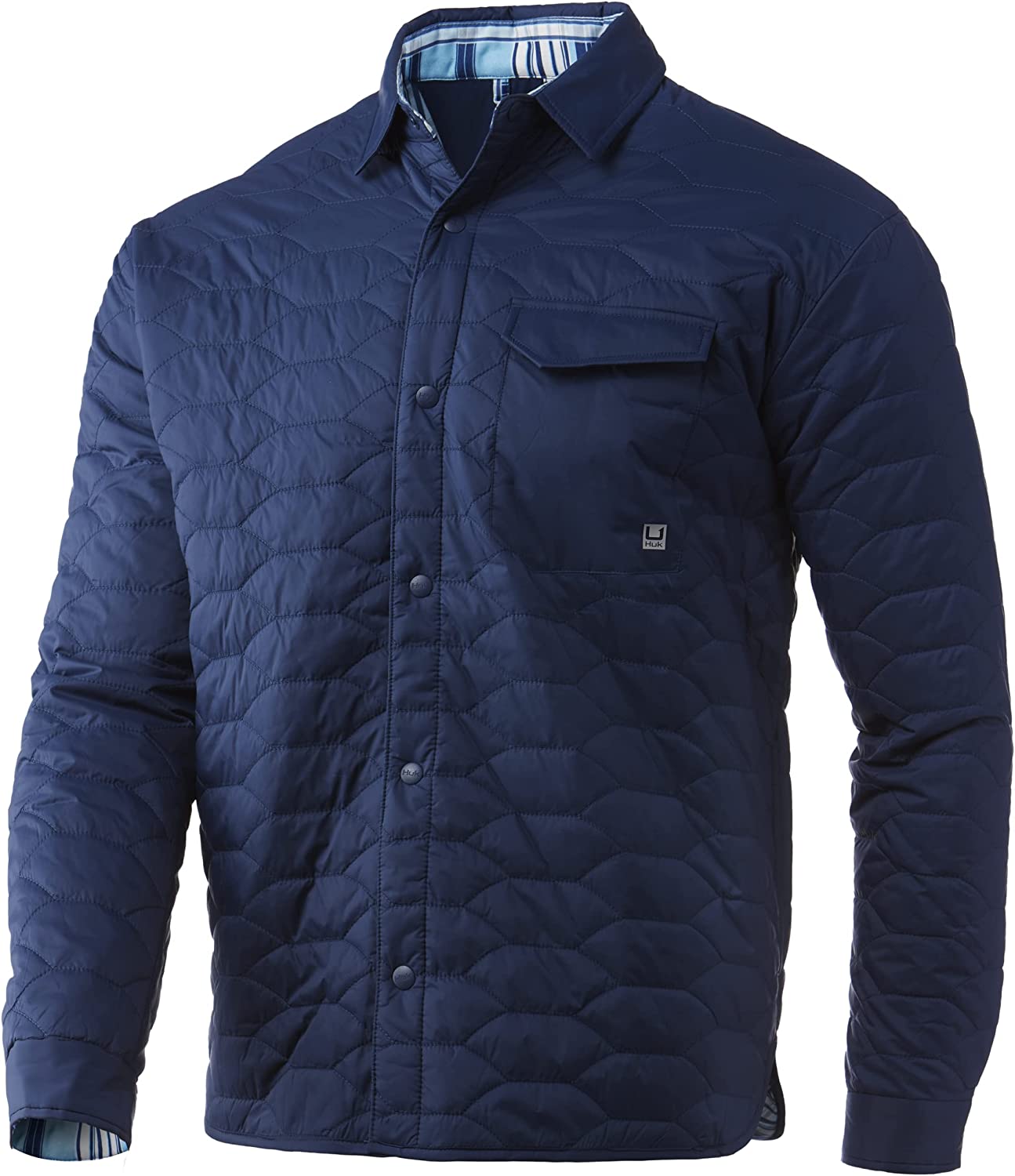 HUK Mens Tarpon Quilt Shacket | Button-Down Shirt and Jacket