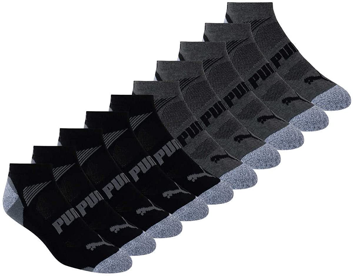 Puma Men's No Show Socks - 10 Pairs