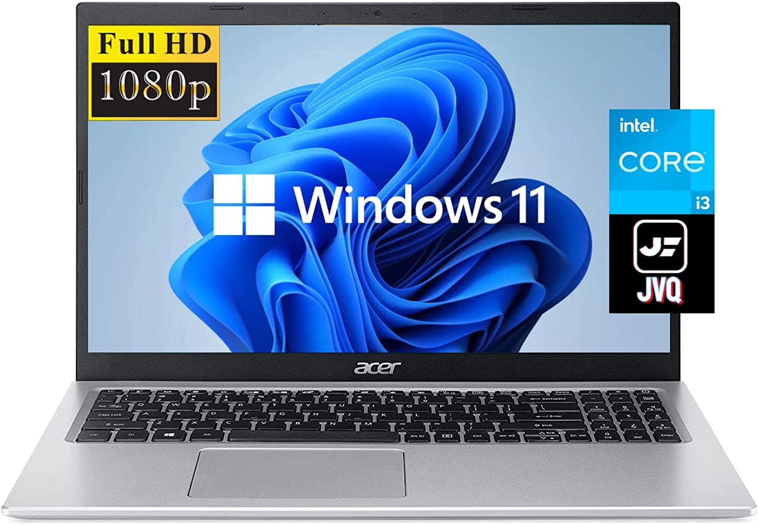 2022 Newest Acer Aspire 5 Slim 15.6" FHD Laptop, 11th Gen Intel Core i3-1115G4(Up to 4.1GHz,Beat i5-7200U), 8GB DDR4 RAM, 128GB SSD, WiFi 6, USB-C, Webcam, HDMI, Windows 11S+JVQ MP