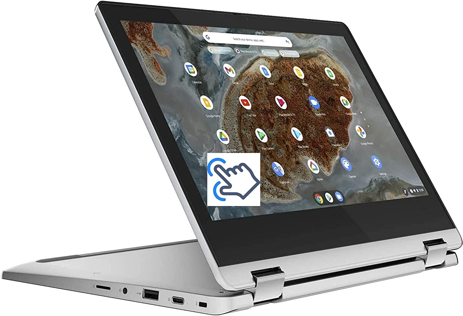 2022 Newest Lenovo Flex 3 11.6" HD Touchscreen 2-in-1 Chromebook Laptop, MediaTek 8-Core MT8183(Up 2.0GHz), 4GB RAM, 160GB SPACE(32GB eMMC+128GB Card), WiFi, Bluetooth, Webcam,TYPE-C, Chrome OS+JVQ MP